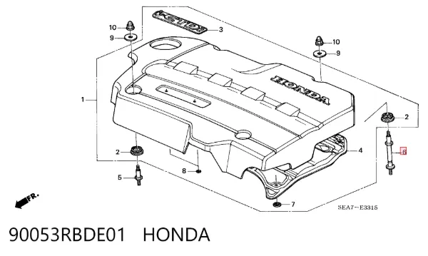  90053RBDE01 Honda