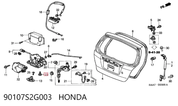  90107S2G003 Honda