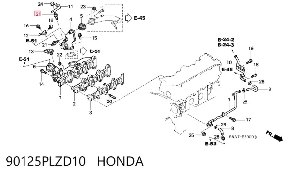  90125PLZD10 Honda