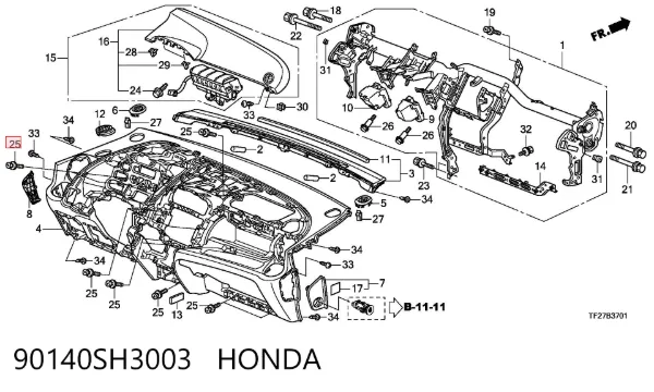  90140SH3003 Honda