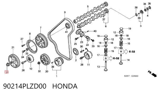  90214PLZD00 Honda