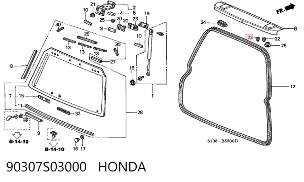  90307S03000 Honda