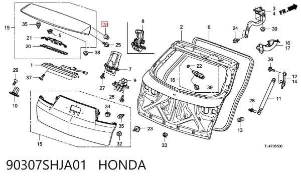  90307SHJA01 Honda