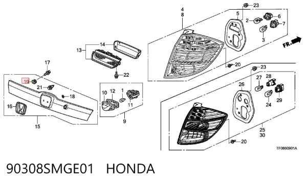  90308SMGE01 Honda