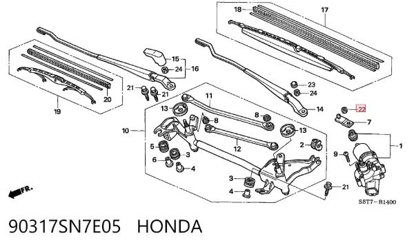  90317SN7E05 Honda