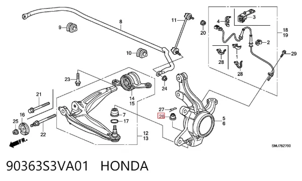  90363S3VA01 Honda