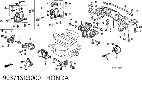  90371SR3000 Honda