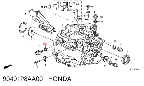  90401P8AA00 Honda