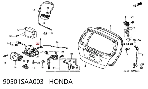  90501SAA003 Honda