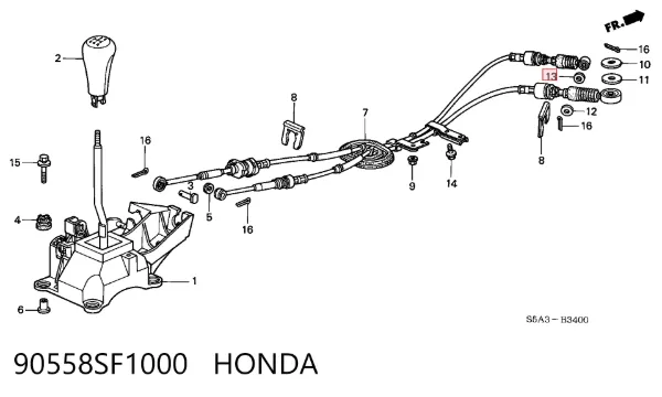  90558SF1000 Honda