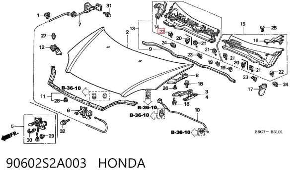  90602S2A003 Honda