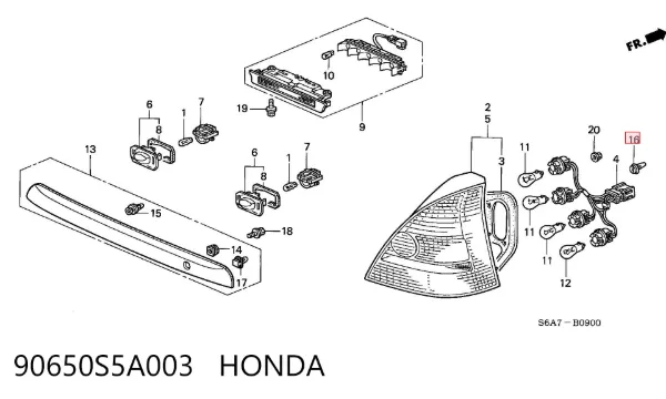  90650S5A003 Honda