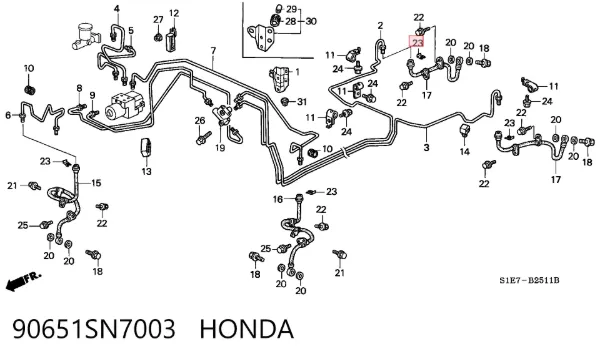  90651SN7003 Honda