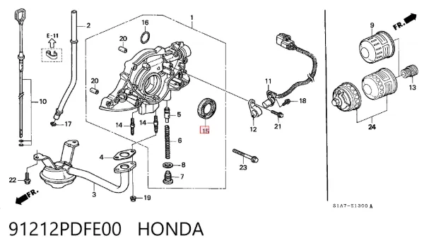  91212PDFE00 Honda