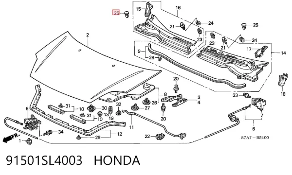 Pára-brisas 91501SL4003 Honda