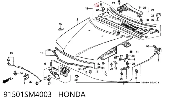 Pára-brisas 91501SM4003 Honda