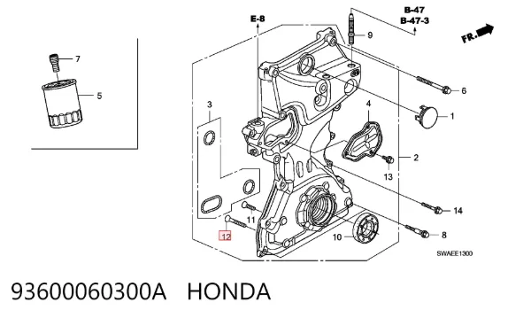  93600060300A Honda