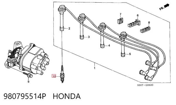 Vela de ignição 980795514P Honda