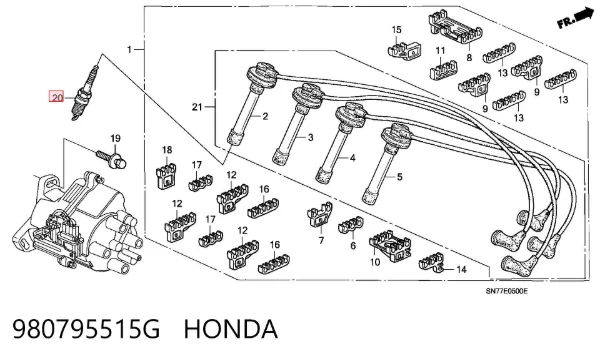 Vela de ignição 980795515G Honda