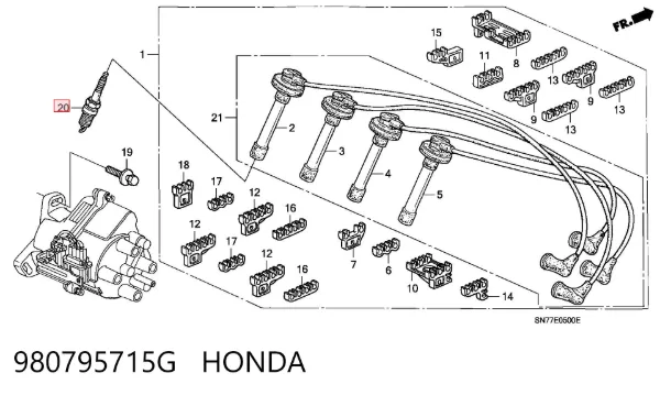 Vela de ignição 980795715G Honda