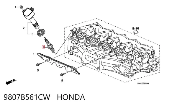 Vela de ignição 9807B561CW Honda