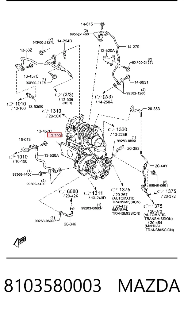 Turbina 8103580003 Mazda