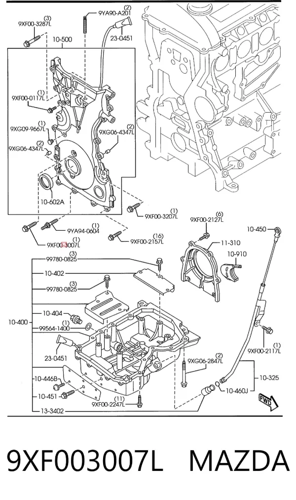  9XF003007L Mazda