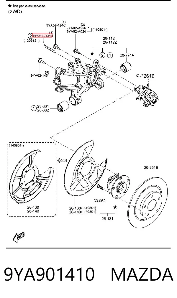 9YA901410 Mazda