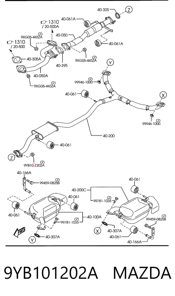  9YB101202A Mazda