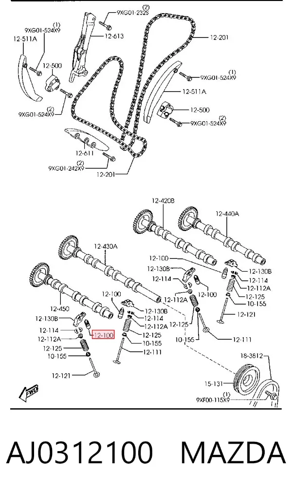 Compensador hidrâulico (empurrador hidrâulico), empurrador de válvulas Ford Mondeo III