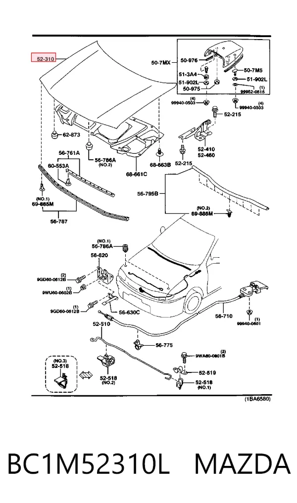 Capota BC1M52310L Mazda