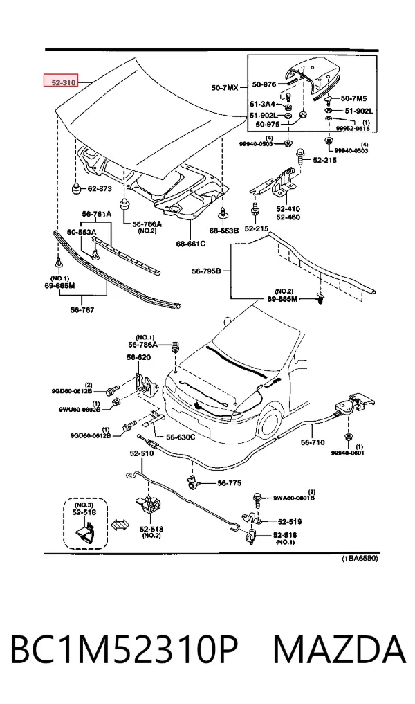 Capota BC1M52310P Mazda
