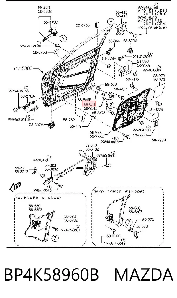  BP4K58960B Mazda