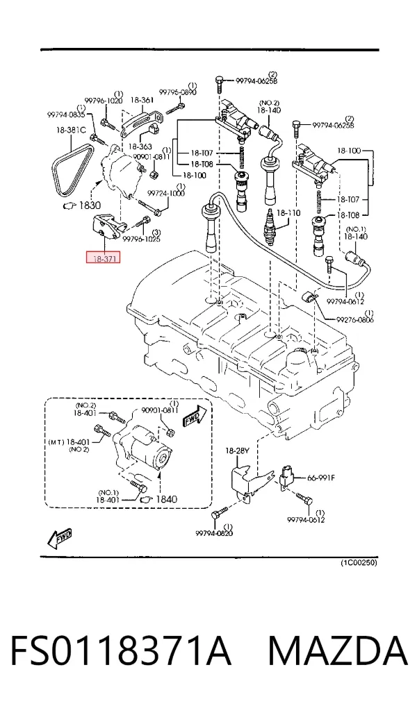 Consola do gerador Mazda 323 F VI