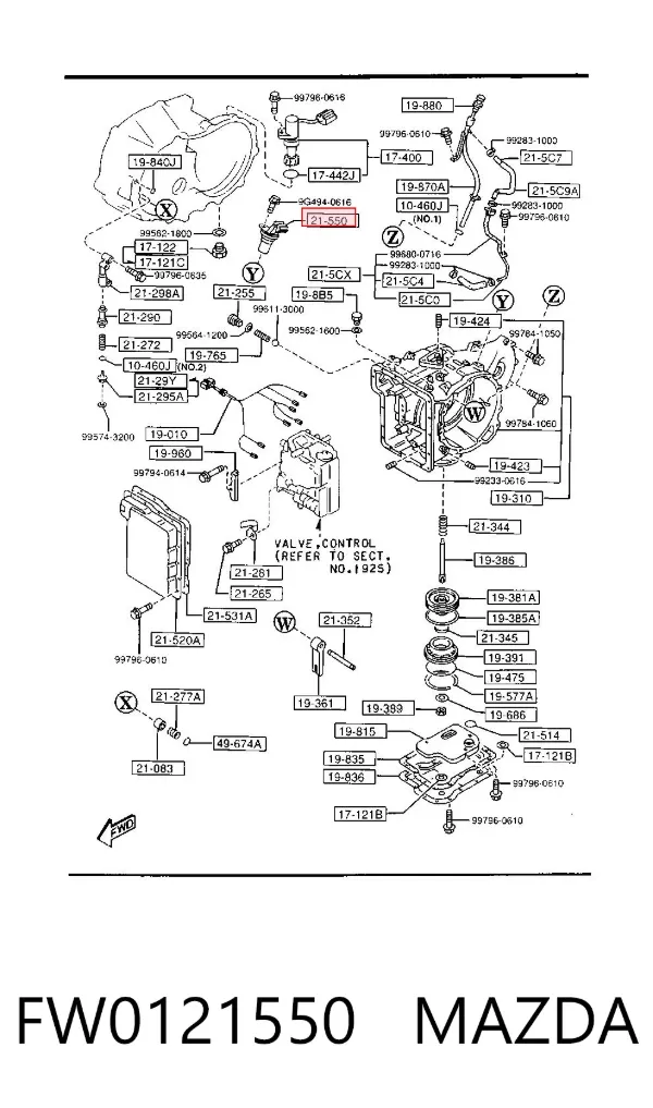 Sensor de velocidade Mazda 323 F V