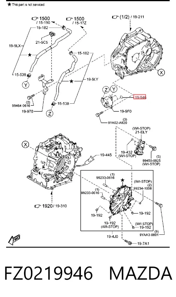 Radiador de esfriamento, Caixa Automática de Mudança FZ0219946 Mazda
