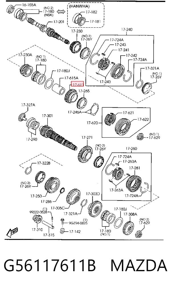  G56117611B Mazda