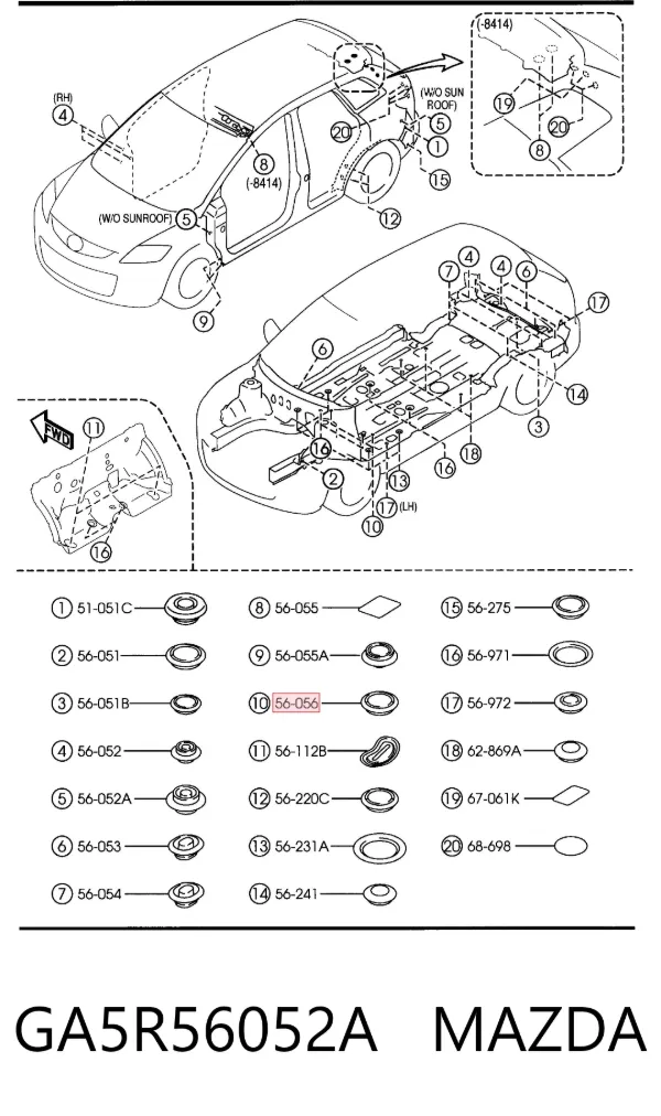  GA5R56052A Mazda