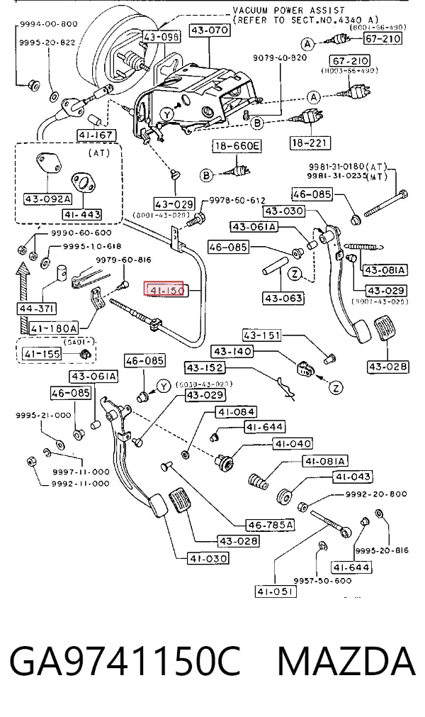 Cabo de embraiagem Mazda 626 II