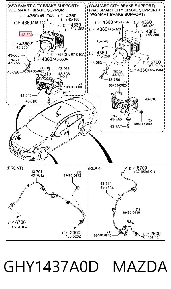 Unidade hidráulico de controlo ABS Mazda 6 GJ, GL