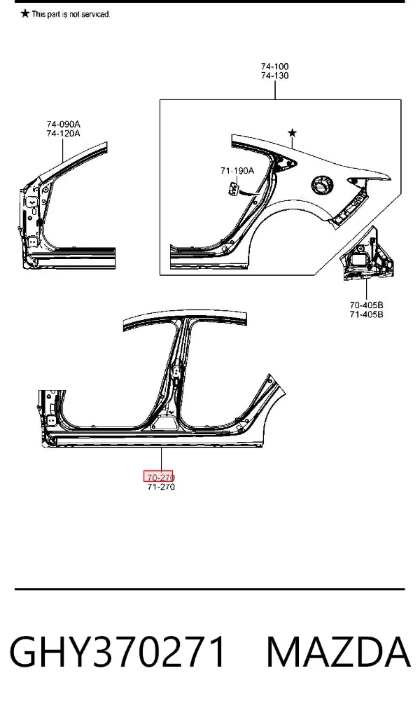 Acesso externo direito Mazda 6 GJ, GL