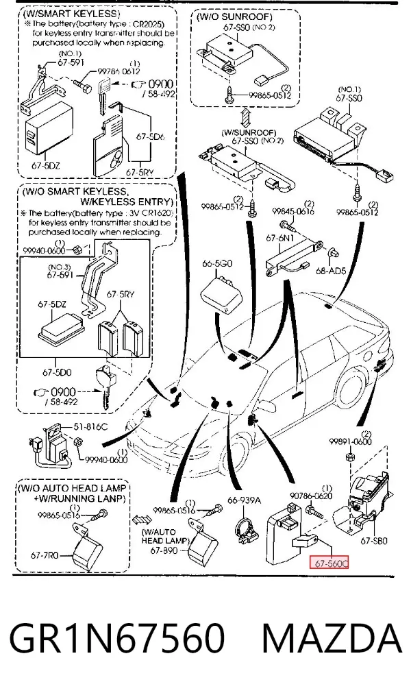 Unidade de conforto Mazda 6 GY