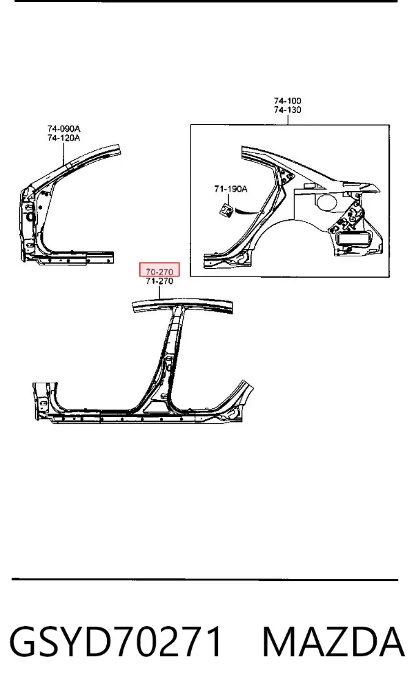 Acesso externo direito Mazda 6 GH