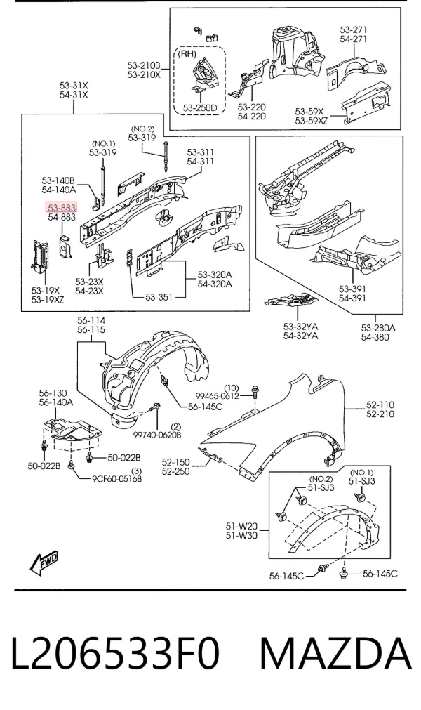  L206533F0 Mazda