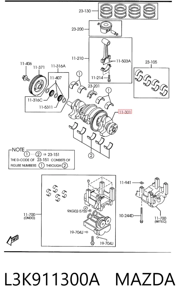 Cambota de motor Mazda CX-7 ER