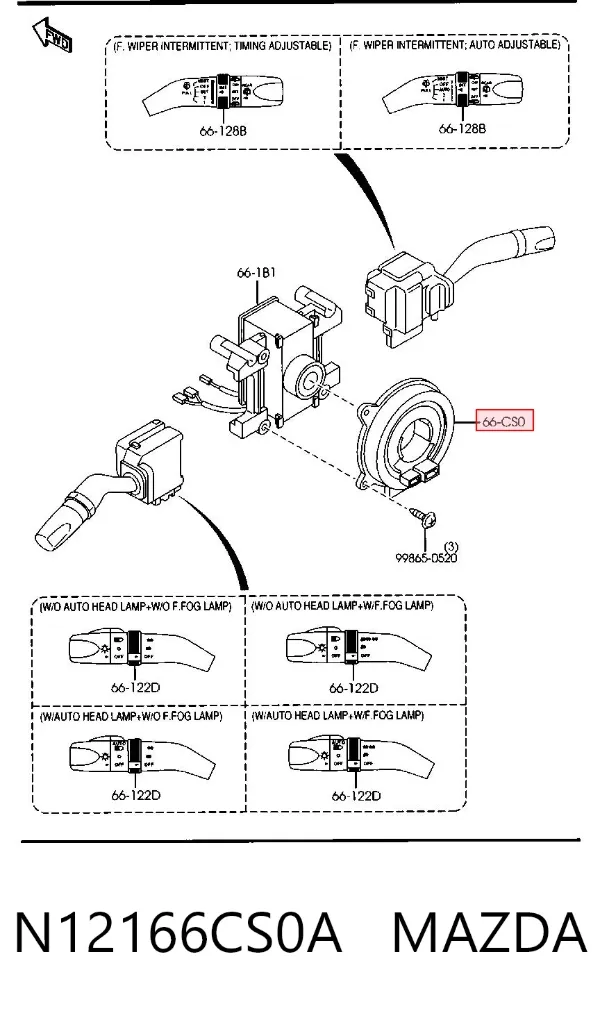 Anel AIRBAG de contato, cabo plano do volante Mazda CX-7 ER