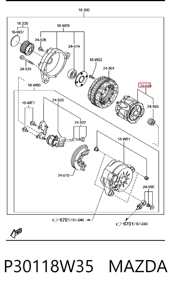 P30118W35 Mazda