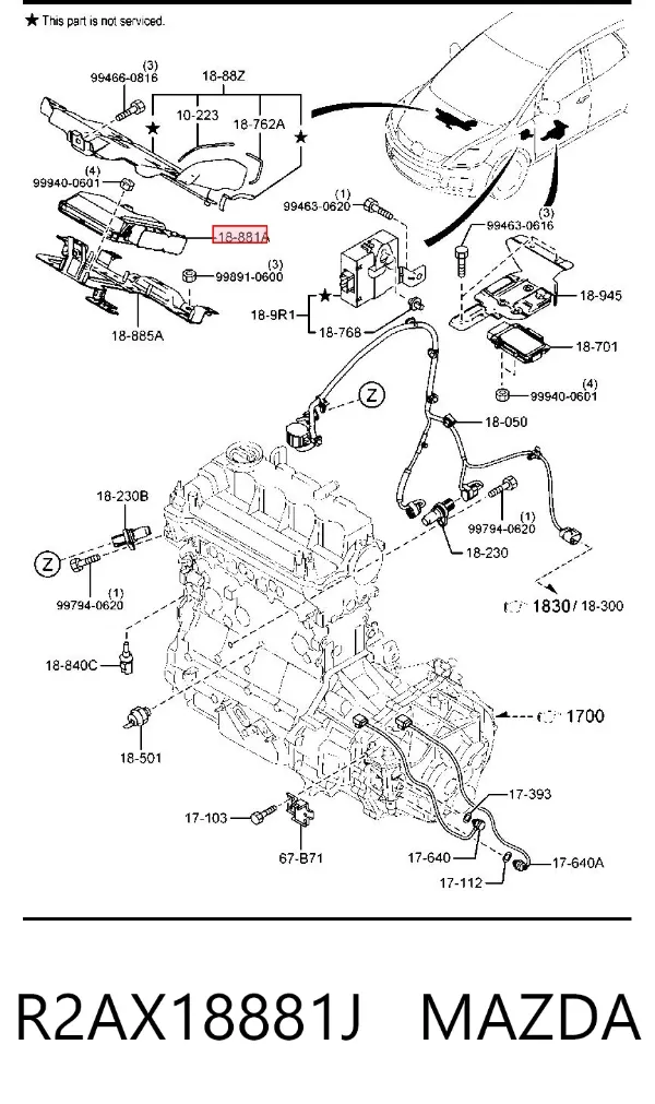  R2AX18881J Mazda