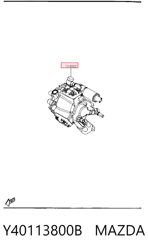 Bomba de combustível de pressão alta Y40113800B Mazda