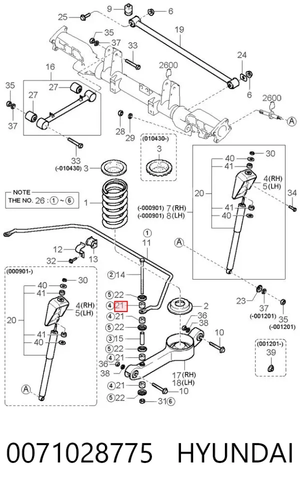 Bucha de suporte dianteiro de estabilizador 0071028775 Hyundai/Kia